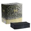 Quilted Dinner Napkins 1/8 Fold Black, 400mm x 400mm, 2 Ply, 8 Packs x 100 Napkins